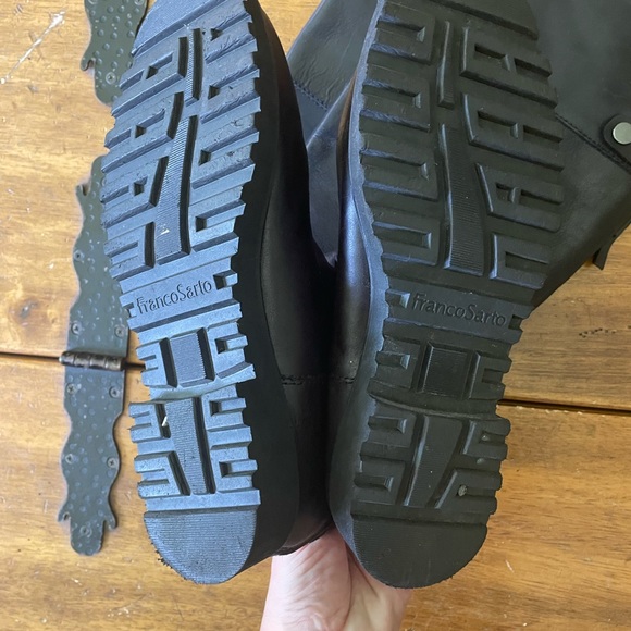 Franco Sarto Cosmina Tall Riding Boot Black Leather Sz 7.5 - Picture 4 of 7